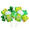 Autres fournitures de fête d'événement 5pcs / set St. Patricks Day Balloon Décoration Green Shamrock Clovers Irish Festival Beer Glass Aluminium Dhvha