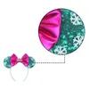 Hair Accessories Glitter Crown Hairband Girls Princess Party Headwear Sequins Mouse Ears Bow Headband Hair Accessories Kids Boutique Mujer 230628