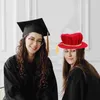 女のためのシンプルなベレー帽は古典的な卒業式を支持します