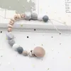 Baby Bijtringen Speelgoed Gepersonaliseerde Naam Handgemaakte Siliconen Fopspeen Kettingen Baby Bijtring Veilig Tandjes Ketting Fopspeen Clips Houder Ketting Baby Speelgoed Gift 230629