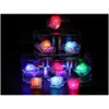 Party Decoratie Led Ijsblokjes Bar Flash Veranderende Kristallen Kubus Water-Active Light-Up 7 Kleur Voor Romantisch Xmas Gift Kd1 Dro Dhzlt