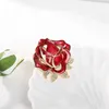 Classique Rose Fleur Broches Pour Femmes Alliage Rose Fleur Mariages Bureau Casual Broche Pins Cadeaux