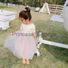 Party Dresses Summer Girl Backless Dress 2022 Korean Style Baby Shortsleeved Rainbow Color Princess Fluffy Mesh Dresses Girls Toddler Clothes x0629