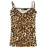 Desgaste de palco feminino tops de dança latina adulto senhoras camisola sexy estampa de leopardo exercício corpo vestido top dança colete dentro para