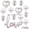 Inne imprezy imprezowe dostarcza romantyczne lateksowe balony w kształcie serca Folia balon na walentynki ślubne dekoracje urodziny dhrnj
