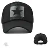 Visors Summer unisex baseball czapki mężczyzn oddychające czapki siatki mody FivePointed Star Driver Sunshade Hip Hop Casquette 230627