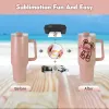 New Sublimation 40oz Matter Colors Tumblers with Handle and Lid Steel Insulated Travel Mugs