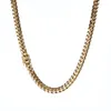 Real14K Yellow Gold Plated stainless steel Miami Cuban Link Chain Necklace 6mm 24 Inch 14kt Box Lock