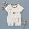 Rompers born baby boys girls summer clothing thin cotton pullover jumpsuit coverall for infant babies 1st birthday rompers sets coats 230628