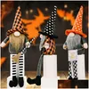Autres fournitures de fête de fête Halloween décorations gnomes poupée en peluche faite à la main