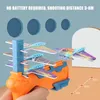 ElectricRC Aircraft Airplane Launcher Bubble Catapult med 6 små plan Toy Funny Airplane Toys for Kids Plan Catapult Gun Shooting Game Gift 230629