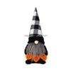 Altre forniture per feste festive Decorazioni per la casa di Halloween Gnomi Bambola con pipistrello Peluche Fatto a mano Tomte Ornamenti svedesi Decorazioni per la tavola Gi Dhslg