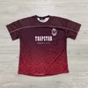 Camisa masculina de grife Trapstar Football Jersey verão casual hip hop streetwear versão alta roupas esportivas manga curta 7te4