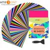 Película para janela HTVRONT 80/40 peças Conjunto de adesivos de folhas de vinil autoadesivas permanentes multicoloridas para artesanato Cricut DIY Decoração de parede de vidro 12X12 polegadas 230629