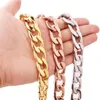 Ketten Mode 316L Edelstahl Silber/Gold Farbe Halskette Curb Link Kette Männer Halsband Männlich Weiblich Zubehör 7-40 zoll