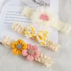 Hair Accessories 3PcsSet Flower Baby Girl Headband Lace Bow Crown born Toddler Turban Band Headbands For Kids 230628