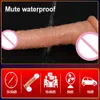 Masseur télescopique vibrant poussée réaliste gode masturbation féminine avec ventouse chauffage pénis télécommande pour les femmes