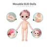 Dolls 8pcsSet BJD Jointed Doll 16cm 13 Ball Joints Fashion With Full Set Clothes Dress Up Girl Toy Birthday Gift Box 230629