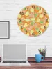 Wall Clocks Summer Tropical Fruit Pineapple Luminous Pointer Clock Home Ornaments Round Silent Living Room Office Decor