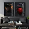 Gafas auriculares gorila mono divertido póster arte lienzo pintura moderno Pop moda decoración dormitorio sala de estar hogar Mura pared imagen sala de estar decoración w06