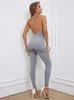 Womens Jumpsuits Rompers InGrily 여성을위한 여름 섹시한 점프 슈트 캐주얼 Simple Hollow Out VNeck 스키니 홀터넥 민소매 Streetwear Fitness Backless We J230629