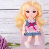 Dockor Small BJD Swivel Blue Eyes for Toys Childrens Clothing Girls 16cm Pink Princess Qbaby Accessories Makeup Down Dolly 230629