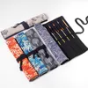 Bags 20 Holes Roll Pencil Case School Writing Brush Pencilcase Big Cartridge Multifunctional Cosmetic Pen Bag Large Storage Pouch Kit