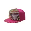 Boll Caps gbcnyier Hedgehog Punk Hiphop Unisex Hat Gold Spikes Spiky Studded Cap Top Street Dancing Show Cool 230628