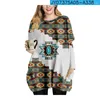 Women's T Shirts Summer 2023 Women Fashion Ethnic Style Printed T-shirt Female Casual Vintage Clothing Top Long Sleeve Blouse