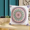 Bloom Flower Embroidered Pillow Cover Cushion Cover Cotton Pillowcase Flora Sofa Bedroom Home Decor