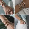 Charm Bracelets Multilayer Gold Color Chain Bangles For Women Men Chunky Bracelet Boho Joias Gift