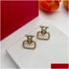 Stud 2023 Boucles D'oreilles Pour Les Femmes Européennes Et Américaines Simple Tempérament Petite Perle Diamant Lettre Cadeau Anniversaire Mariage Anniversaire D Dherg