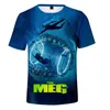 Camisetas masculinas The Meg 2 Trench 3D camiseta manga curta feminina masculina camiseta de verão