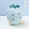 Suporte de caneta em forma de ovo de dinossauro criativo organizador de mesa de escritório escolar Kawaii escova de maquiagem caixa de armazenamento decoração de mesa de presente