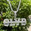 Hanger Kettingen Bubble Brief Iced Out Ketting voor Mannen Prong Setting Real Vergulde Hip Hop Sieraden 230621