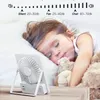 1pc Hangend Staand USB Opladen Kleine ventilator, Desktop Hangend Staand Tweeërlei gebruik, ingebouwde ruisonderdrukking en schokabsorberend, 35dB licht geluid draait