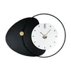 Relógios de parede Quarto Design Preto Nórdico Interior Metal Relógio Luxo Moderno Reloj Pared Decorativo Home Decor Sala de Estar