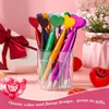 1Piece Love Heart Ballpoint Pen Black Ink Point Shaped Ball Pens Students Writing Tools Office Stationery