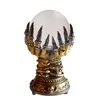 Decorative Objects Figurines Creative Glowing Halloween Crystal Ball Deluxe Magic Skull Finger Plasma Ball Spooky Home Decor 230628
