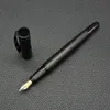 Pens 1 PC Elegant Black Fountain Pen Gift Box Packaging Fashion New Style Ink Pen luxury Writing Metal Pen Hero 737