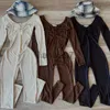 Damen-Overall, Strampler, einfarbig, V-Ausschnitt, gerüscht, sportlicher Overall, Damen-Strampler, langärmelig, figurbetont, Jumpsuits, lässig, Fitness, einteilig, Outfits, Overalls, J230629