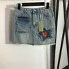 23ss diseñador Faldas ropa de diseñador para mujer Pantalones de seguridad de falda corta de mezclilla bordados de cinco puntas forrados con ropa de mujer de alta calidad a1