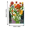 Fiori decorativi Bordo del giardino Recinzione di confine Recinzione realistica di fiori ed erba Cortile di stampa Ferro antiruggine