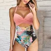 Roupa de banho push up maiô de uma peça feminina 2023 maiô recortado fa cintura alta roupa de praia xl halter monokini maiô feminino uma peça hkd230628