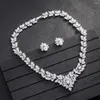 Collier boucles d'oreilles ensemble SINZRY bijoux exquis zircon cubique Chokers ange amour brillant ensembles de mariage mariée