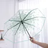 Paraplyer Transparent Automatic Paraply Women's Paraply Folding Parasol For Rain and Sun Windproect Women Rain Paraplyer 230628