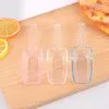 Ensembles de vaisselle 6 pièces Mini cuillères à glace en plastique pelle transparente pour bonbons Dessert anniversaire fête de mariage fournitures accessoires de cuisine