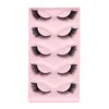 Vente en gros 3D Fluffy False Eyelashes 5 Paires Cat Eyes Charmant Naturel Cils Délicats pour Party Makeup Tools Set