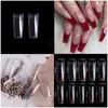 Unghie finte 100 punte per unghie coprono scaglie in stile francese con ben disegni accessori per manicure in acrilico smalto gel UV