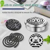 Fireproof Metal Mosquito Coils Holder With Cover Sandalwood Rack Portable Repellent Incense Tray Anti-mosquito Hotel Home Supply